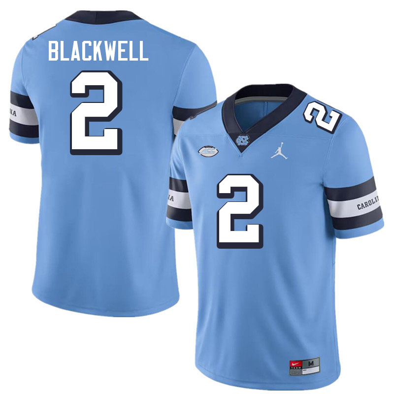 Men #2 Gavin Blackwell North Carolina Tar Heels College Football Jerseys Stitched-Throwback